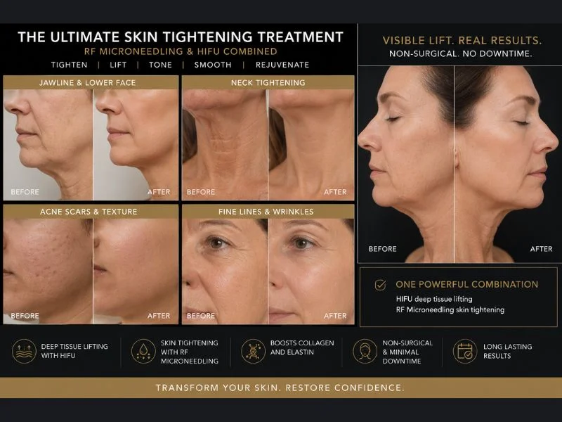 Results of combined treatment for the ultimate skin tightening treatment Haslemere